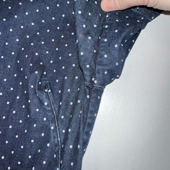 Boden Womens Rhea Denim Polka Dot Sheath Dress Size 2 EUC - Picture 4 of 12